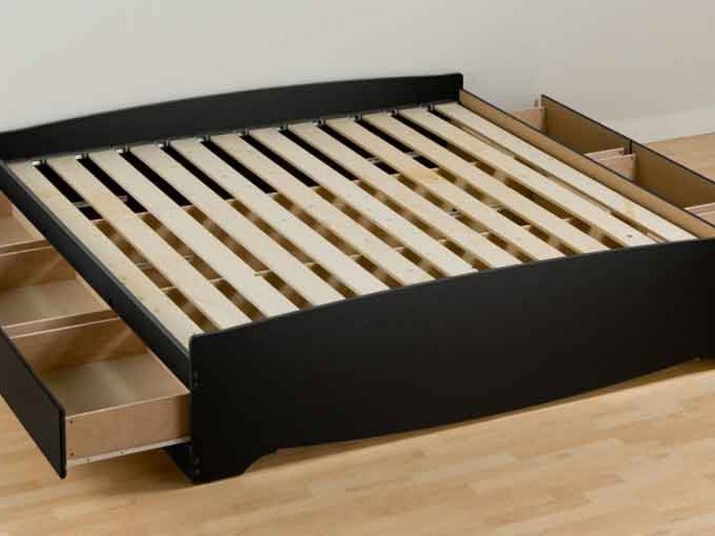 Cal King Platform Bed Frame With Storage