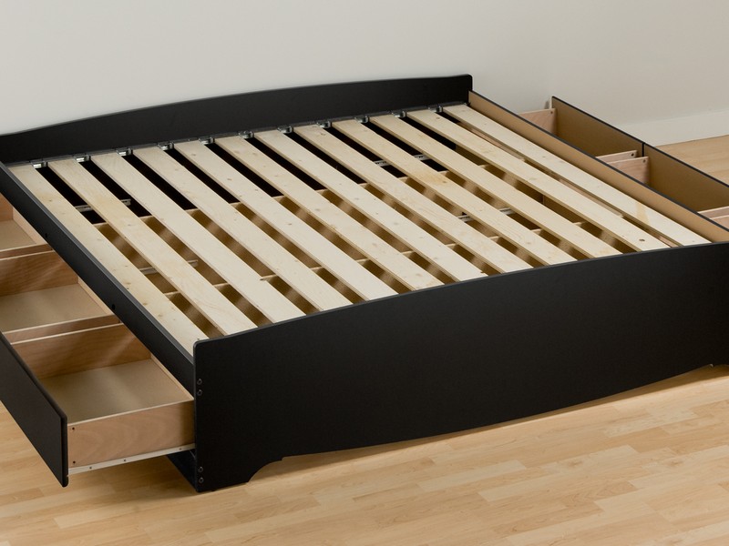 California King Platform Bed Frame With Storage