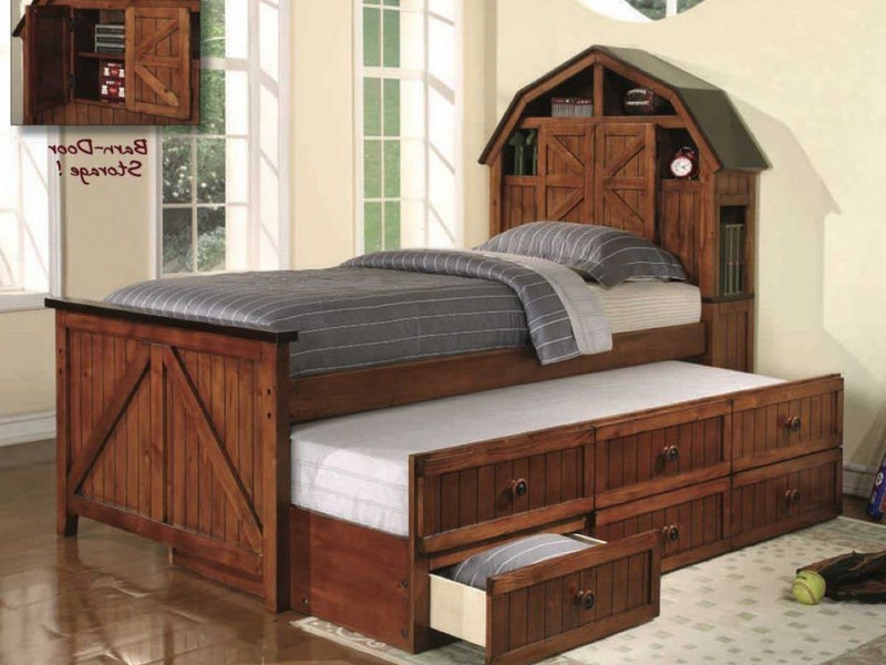 Captains Bed With Trundle And Storage