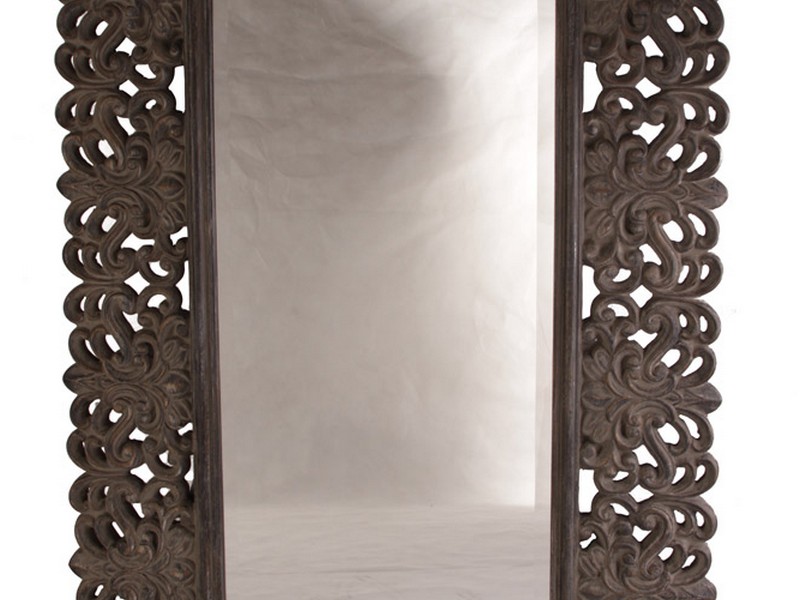 Carved Wood Mirror