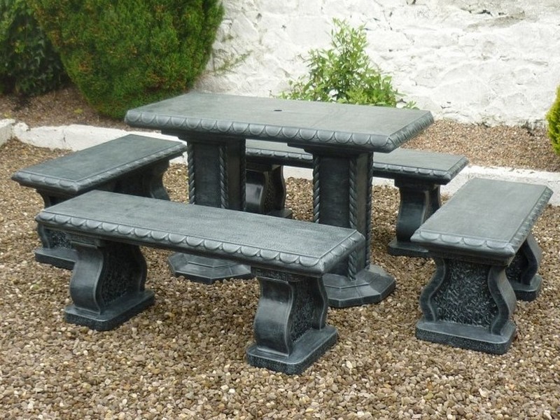 Cement Garden Table And Benches