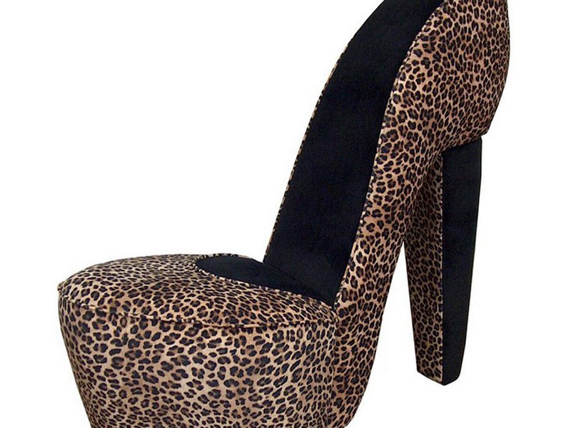 Cheetah Print Shoe Chair