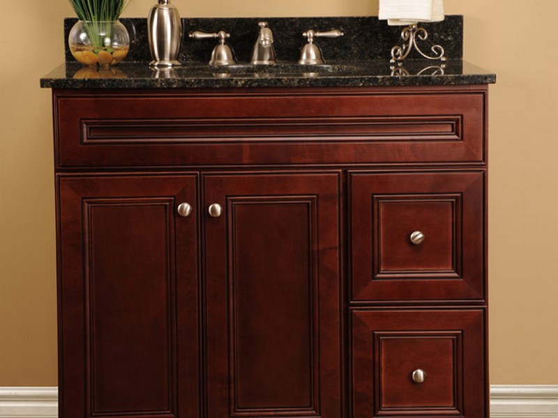 Cherry Bathroom Vanity Cabinets