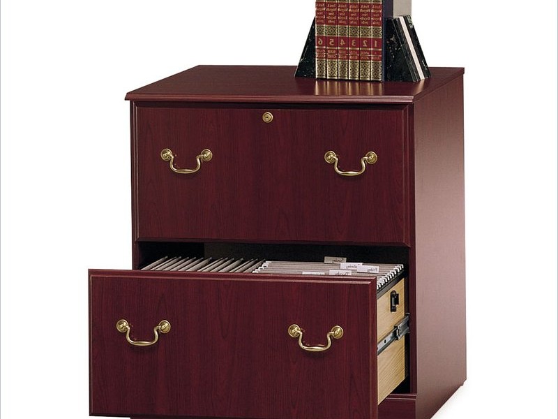 Cherry Wood Lateral File Cabinet