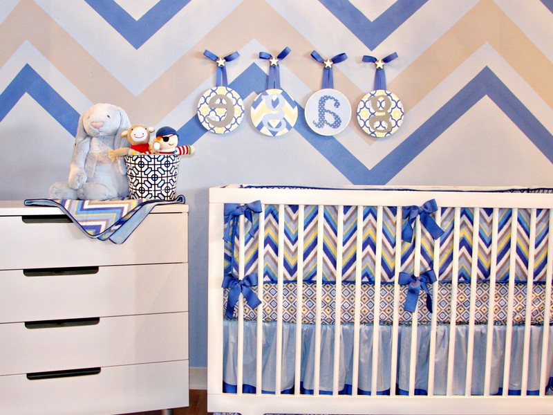 Chevron Print Nursery Bedding