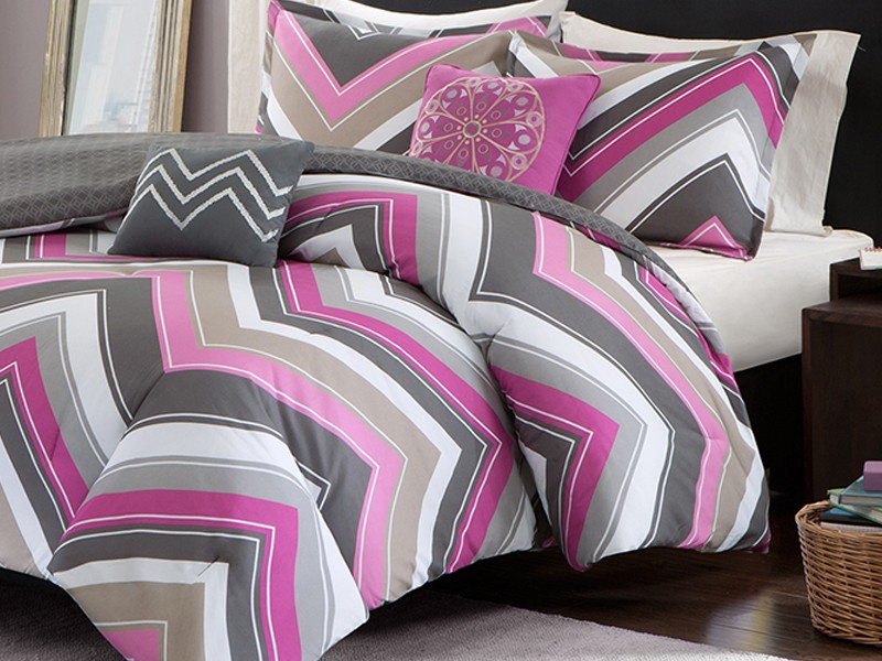 Chevron Print Twin Bedding