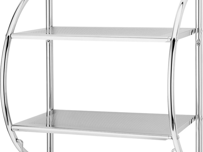 Chrome Bathroom Shelf Unit