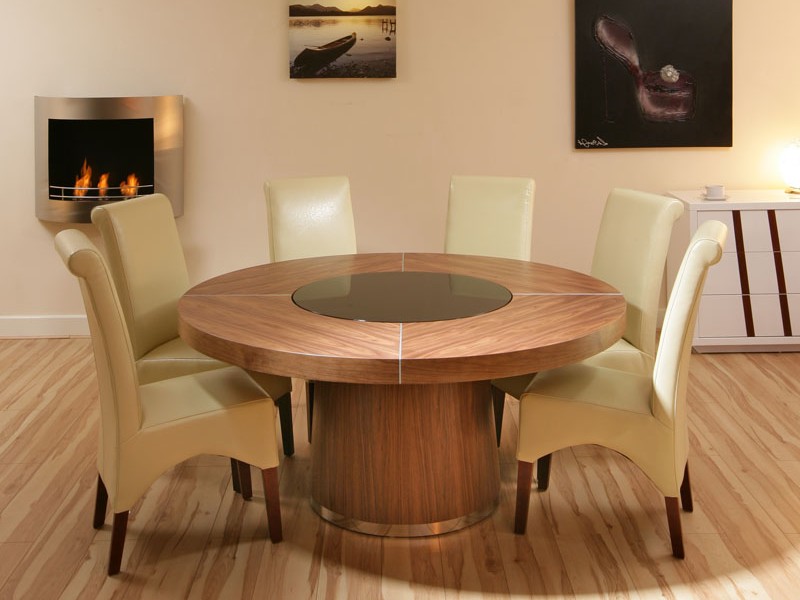 Circular Dining Table With Lazy Susan