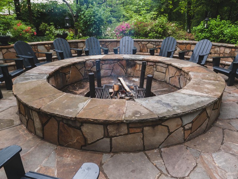 Circular Stone Fire Pit