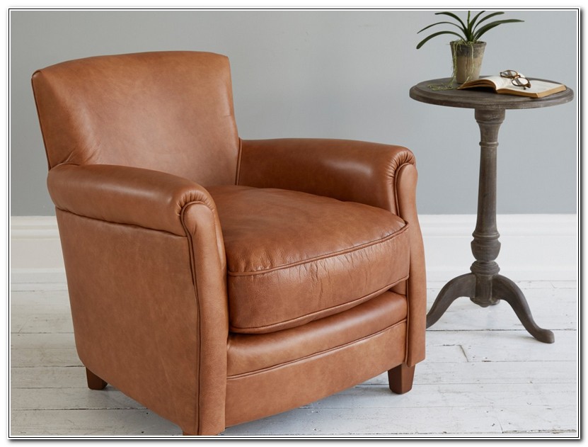Cognac Leather Club Chair