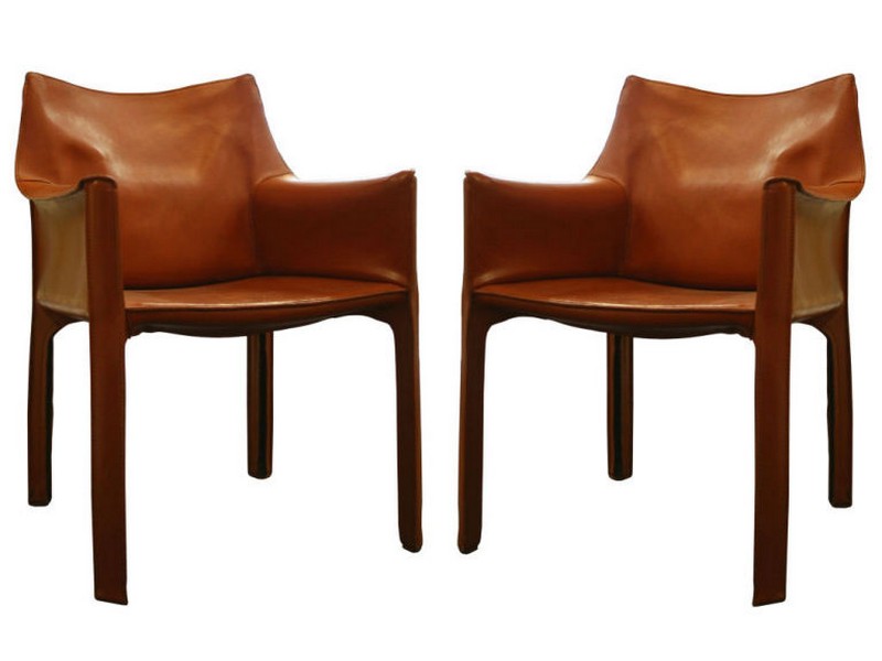 Cognac Leather Dining Chair