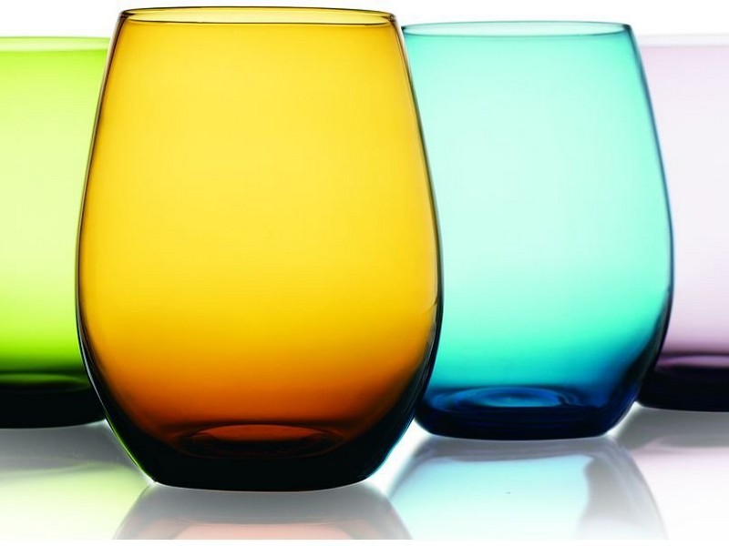 Colored Stemless Wine Glasses