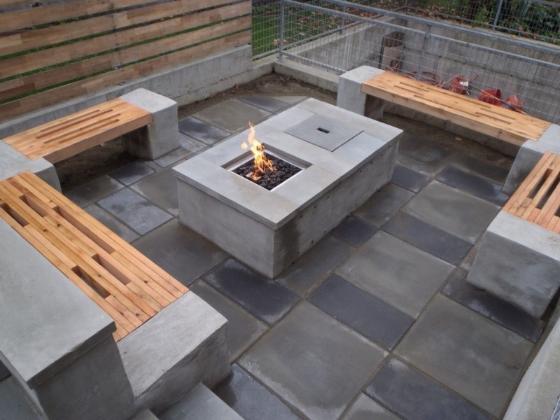 Concrete Patio Table And Benches