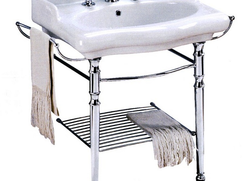 Console Bathroom Sinks With Chrome Legs