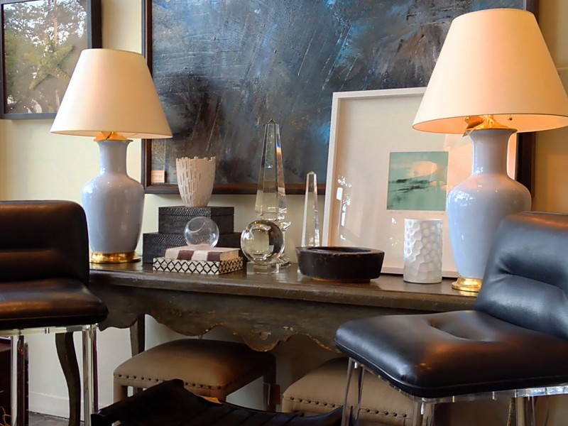 Console Table With Bar Stools