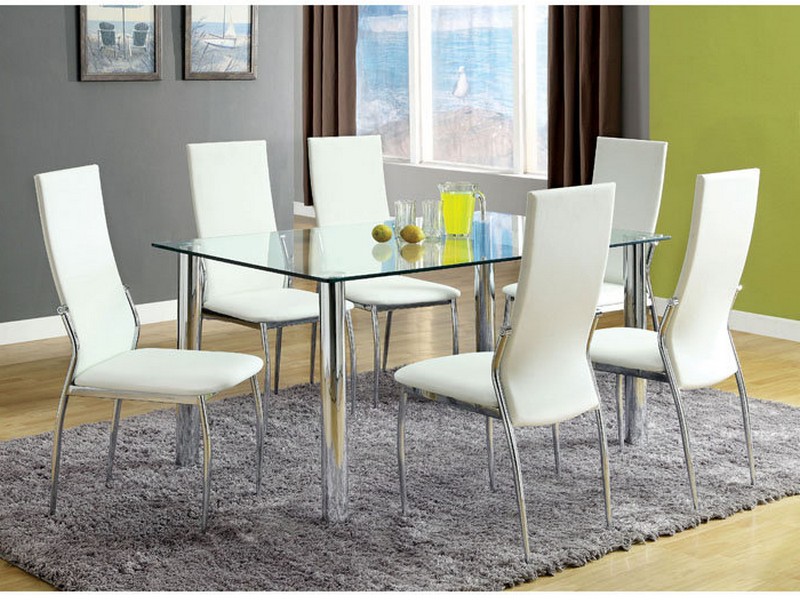 Contemporary Glass Top Dining Room Sets