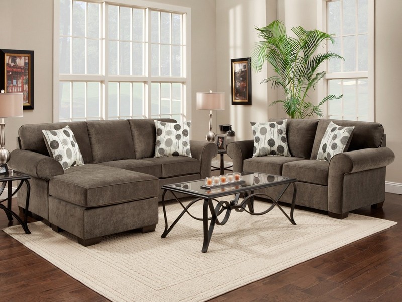 Contemporary Sofa And Loveseat Set