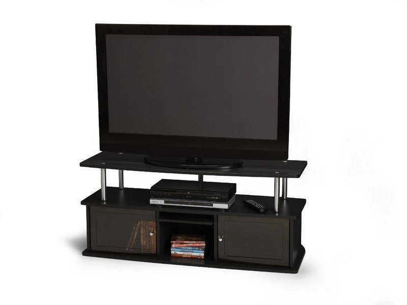 Convenience Concepts Tv Stand With 3 Cabinets Black