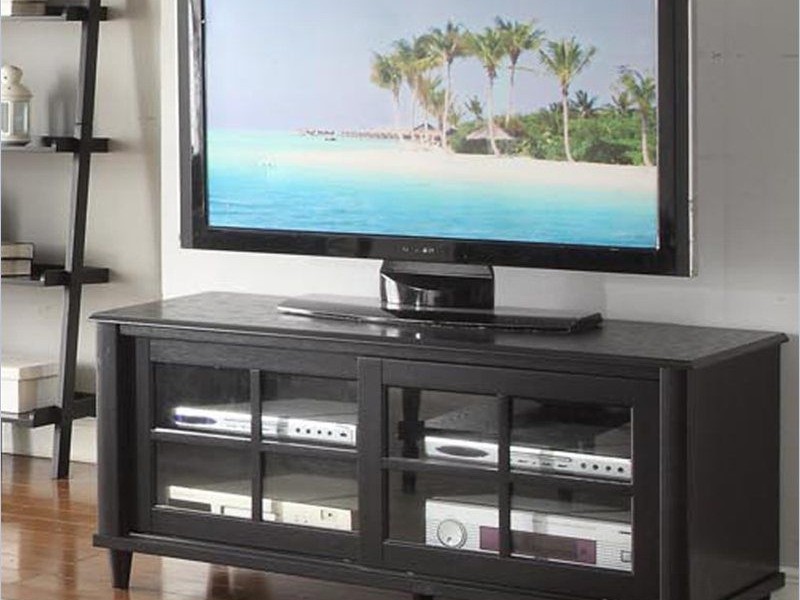 Convenience Concepts Tv Stand With Glass Doors