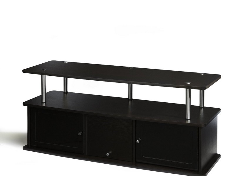 Convenience Concepts Tv Stand With Three Cabinets For Tvs Up To 50