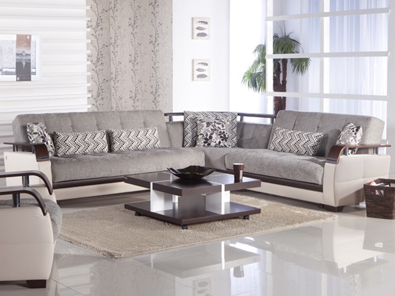 Convertible Sectional Sofa Set With Storage