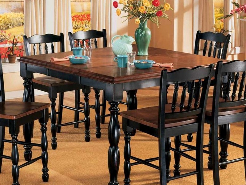 Counter Height Farm Table Island