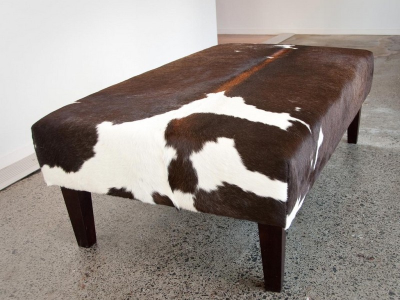 Cow Hide Ottoman