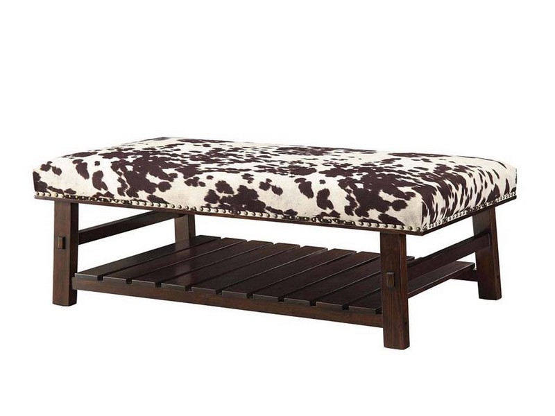 Cow Print Ottoman