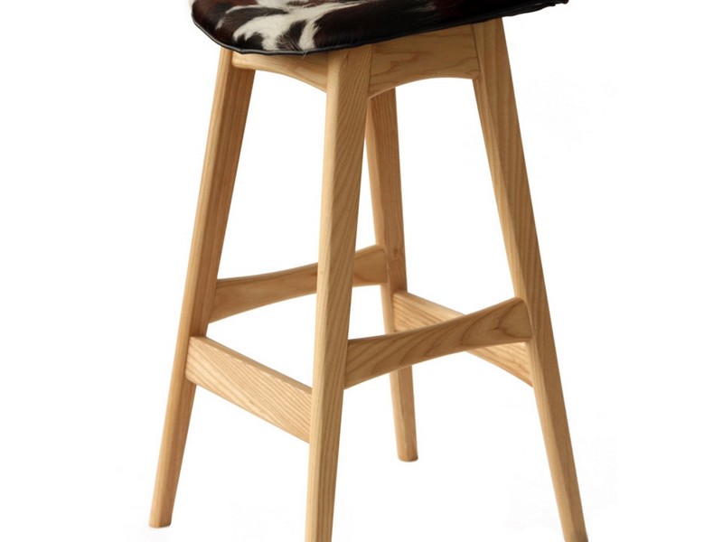 Cowhide Bar Stools With Backs