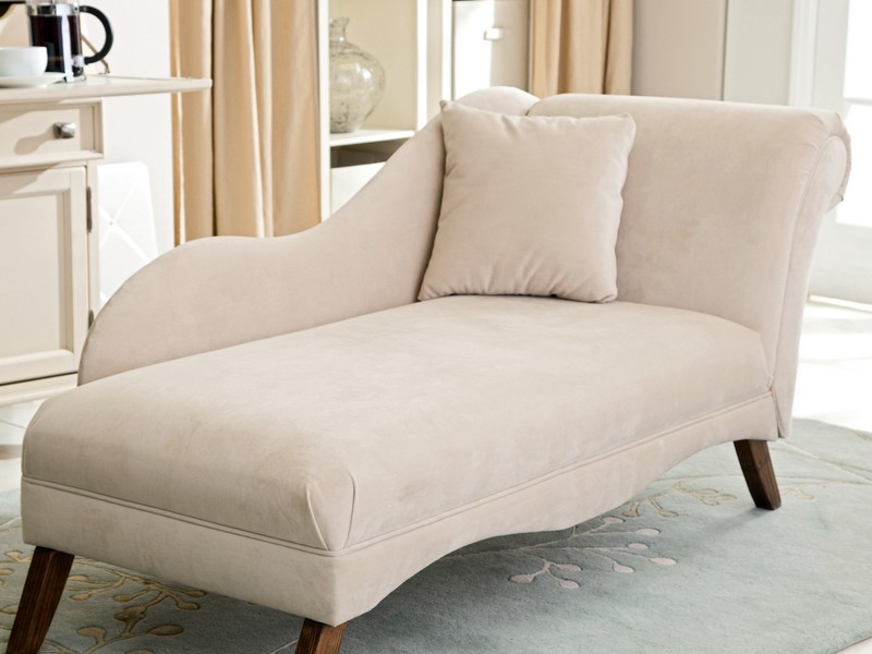 Cream Chaise Lounge Chair