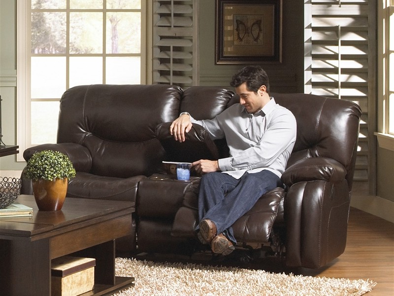 Cream Leather Recliner Sofa