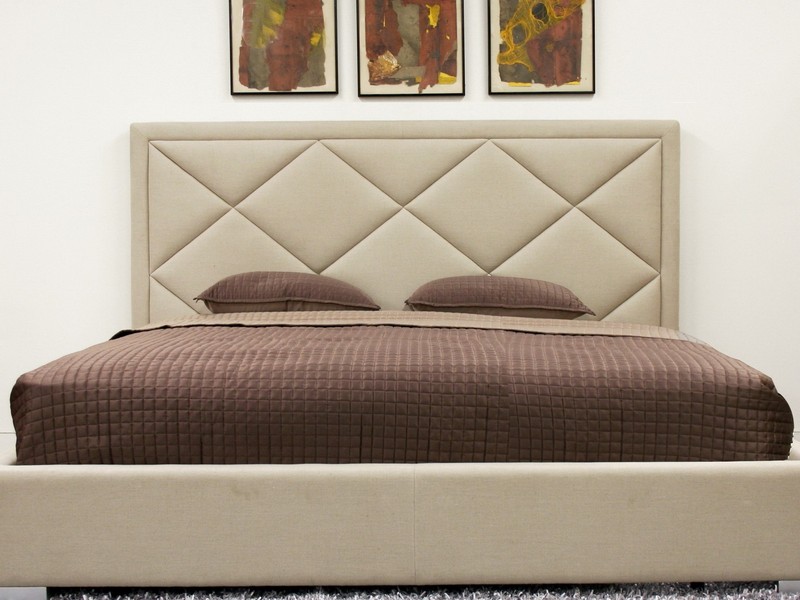 Cream Tufted Headboard Queen