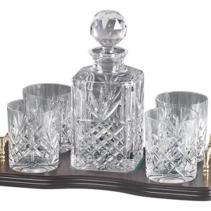 Crystal Scotch Decanter And Glass Set
