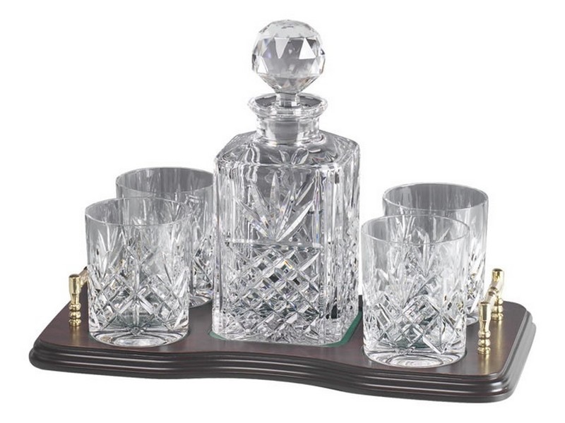 Crystal Scotch Decanter And Glass Set