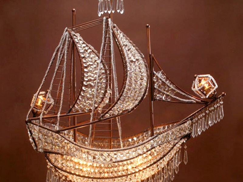 Crystal Ship Chandelier Horchow