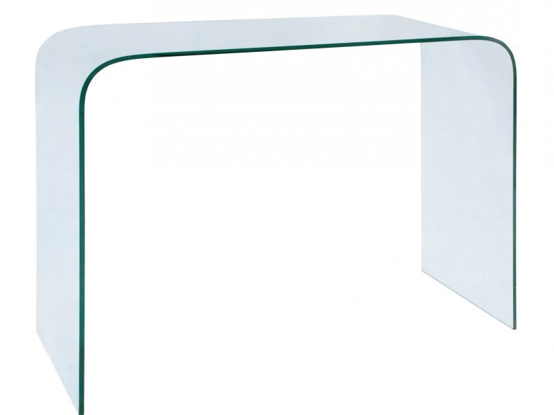 Curved Glass Console Table