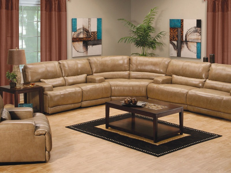 Curved Leather Sofa Recliner