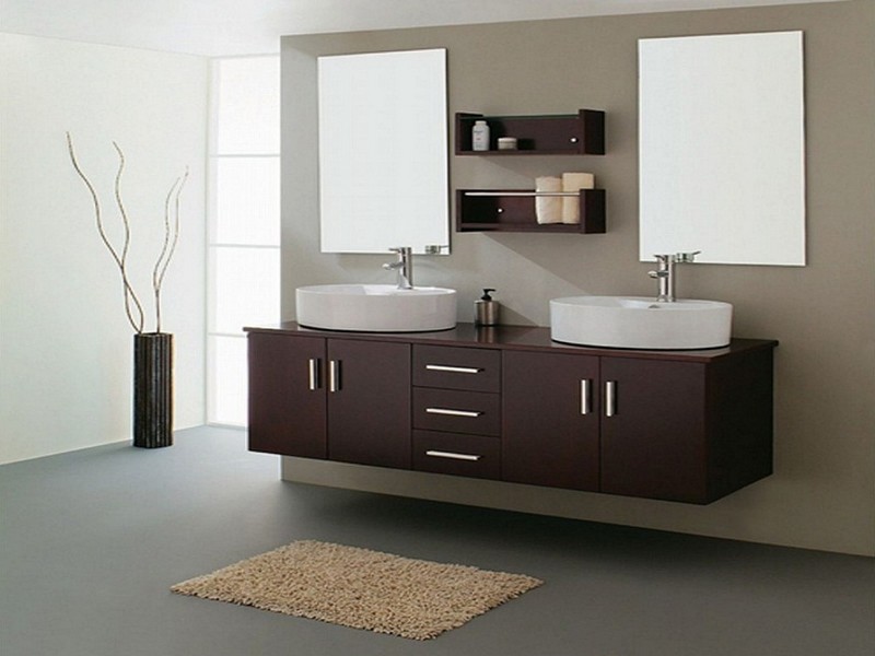 Custom Double Sink Bathroom Vanity