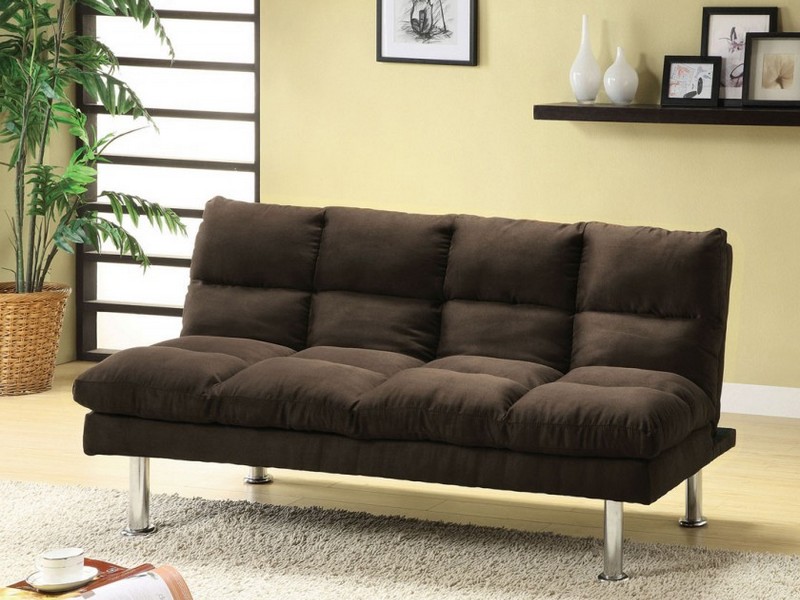 Dark Brown Microfiber Sofa Bed