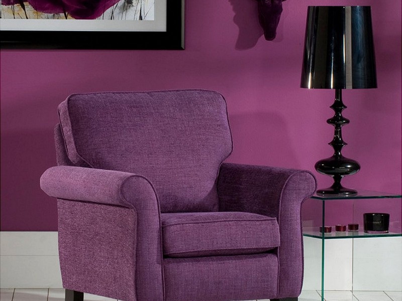 Dark Purple Accent Chair