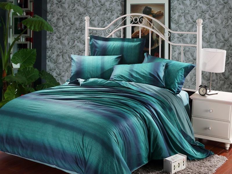 Dark Purple And Teal Bedding