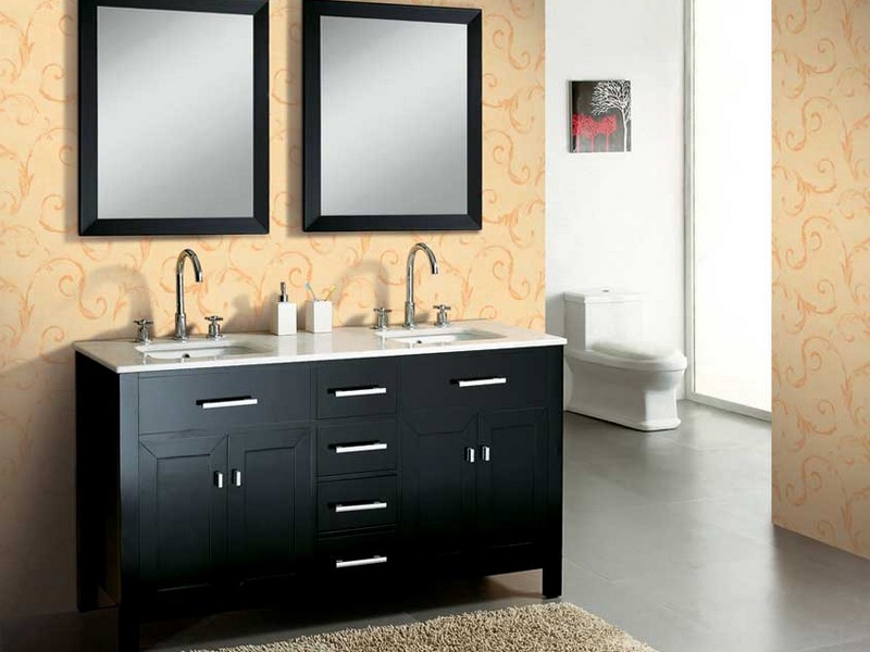 Dark Wood Bathroom Vanity