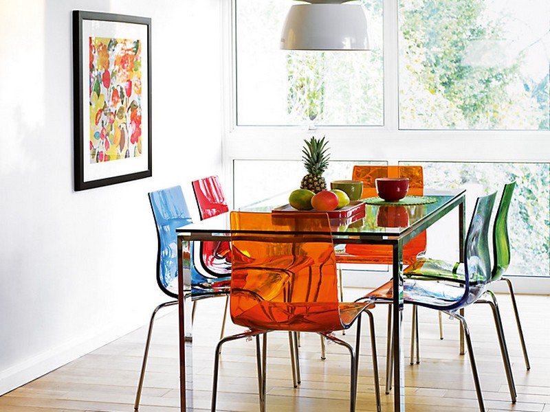 Dining Table With Colored Chairs