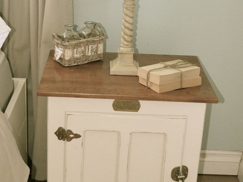 Distressed Antique White Nightstand