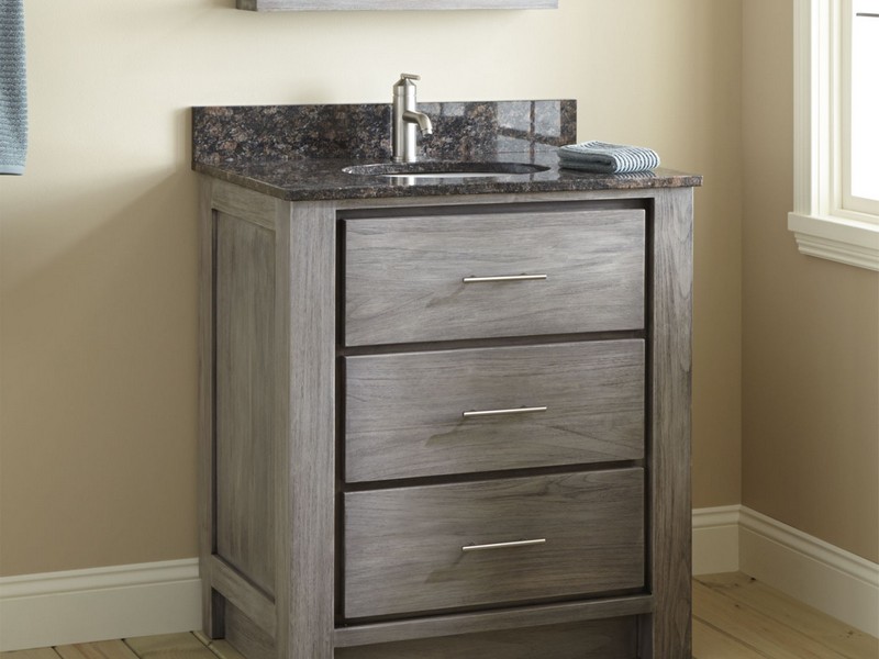 Distressed Grey Bathroom Vanity