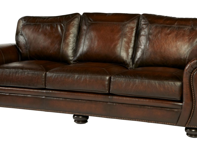 Distressed Leather Sectional Sofa