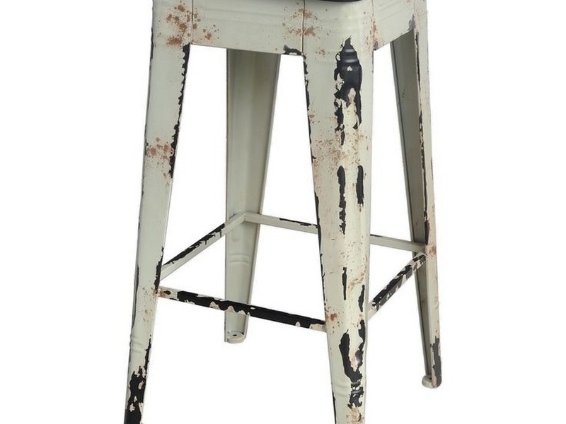 Distressed Metal Bar Stools