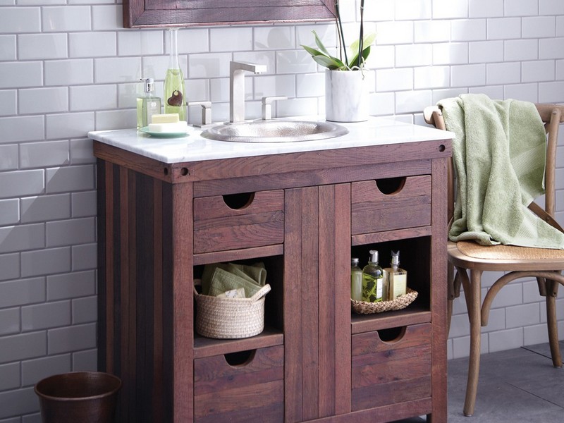 Distressed Wood Bathroom Vanity