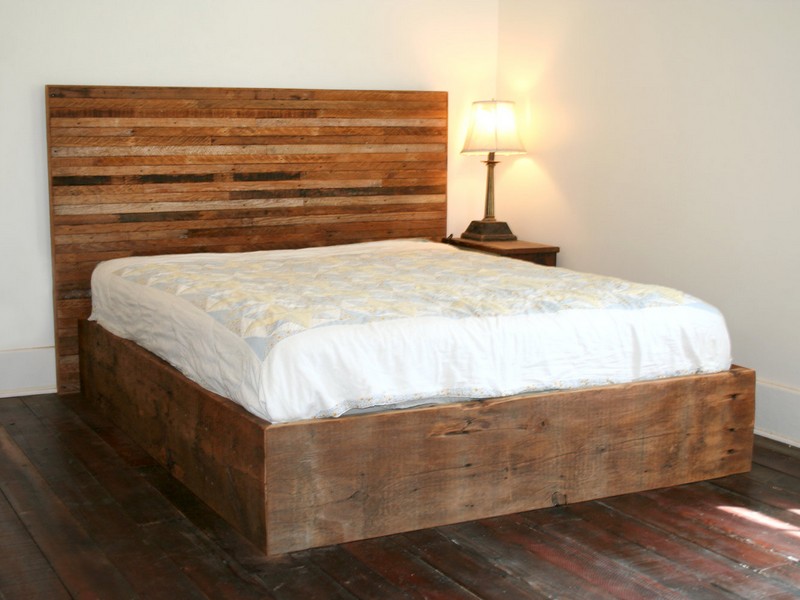 Distressed Wood King Bed