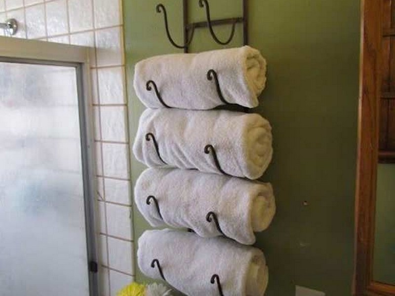 Diy Bathroom Towel Shelf